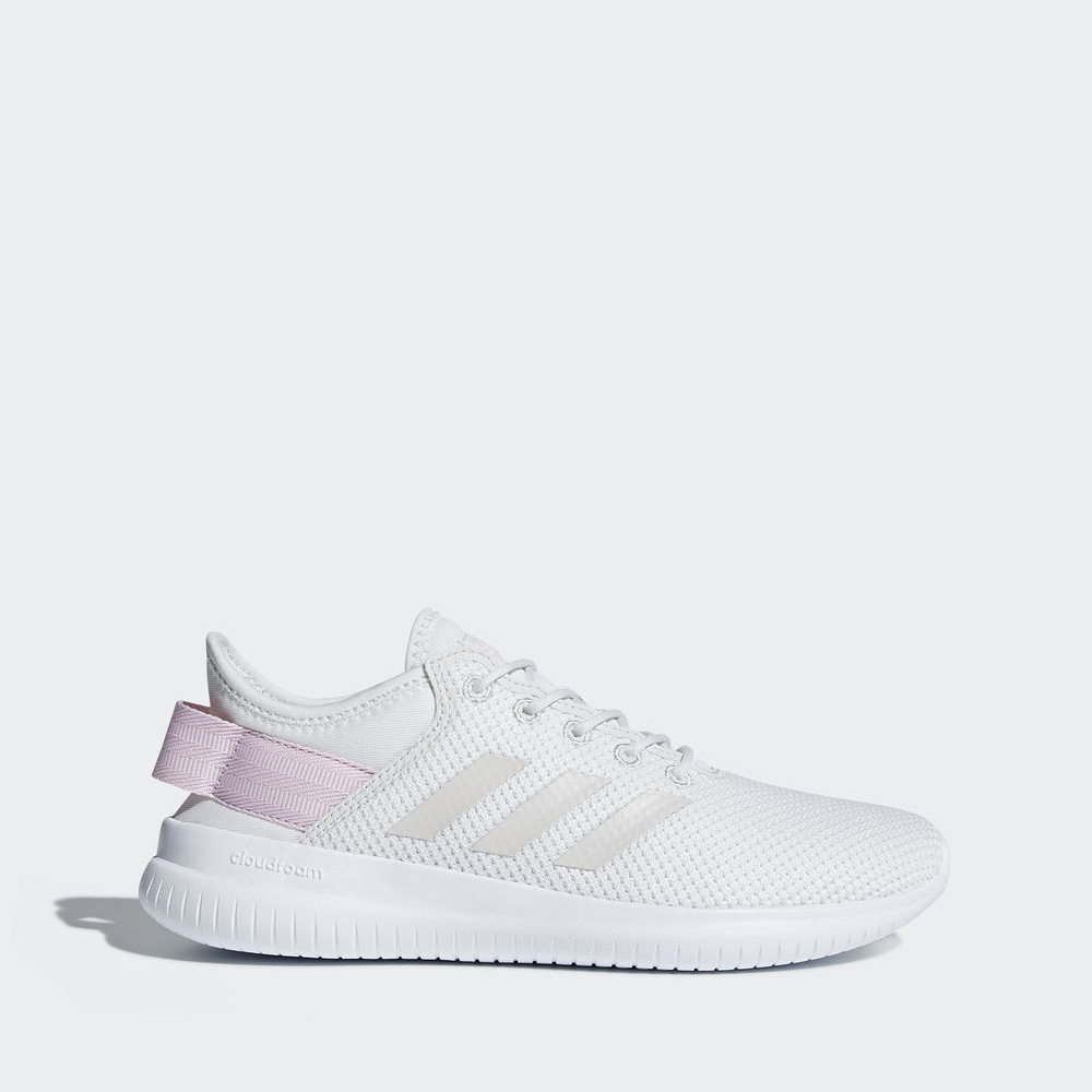 Adidas Cloudfoam Qt Flex - αθλητικα παπουτσια γυναικεια - Ασπρα/Ασπρα/Ροζ,Μέγεθος: EU 36 – 54 2/3 (5